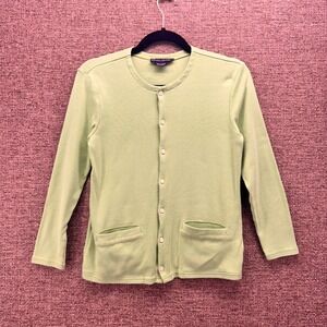 Ralph‎ Lauren Womens Cardigan Size Small Button Front Pockets Pistachio Green